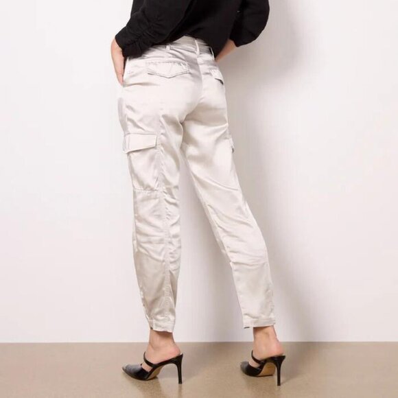 Sanctuary Classy Satin Cargo Pants - Toasted Marshmallow NWT Size 32 - Picture 8 of 8